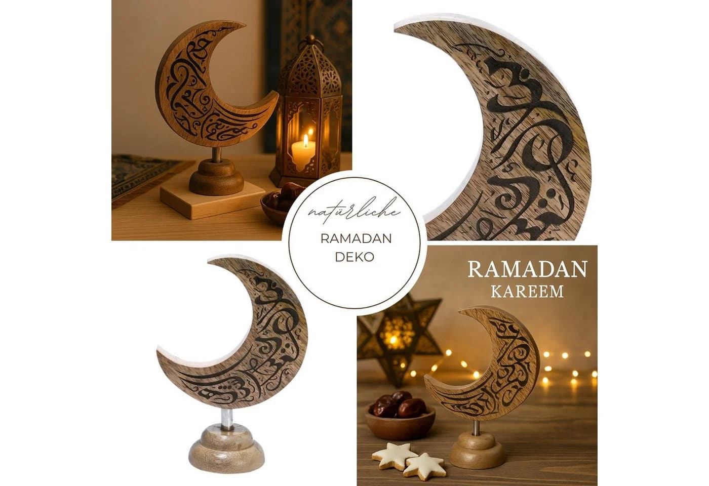 Marrakesch Orient & Mediterran Interior Dekofigur Halbmond Mangoholz - Bild 5