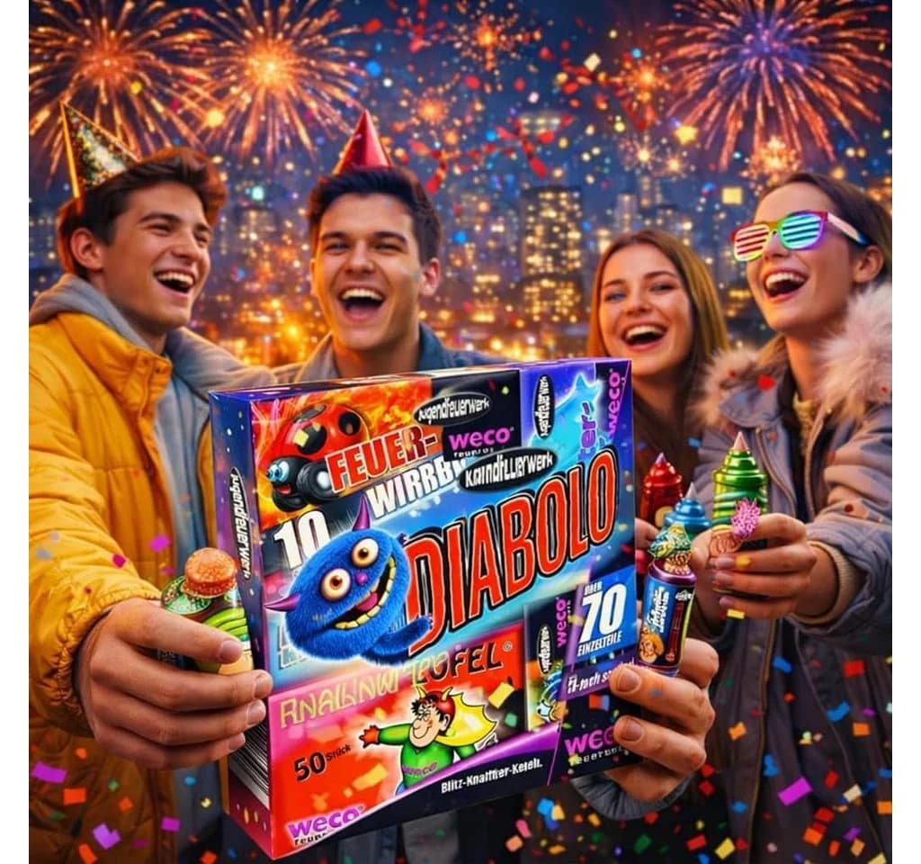 FlameXBurn Geburtstagskerze Party Set für Jugendefeuerwerk Silvester 2026