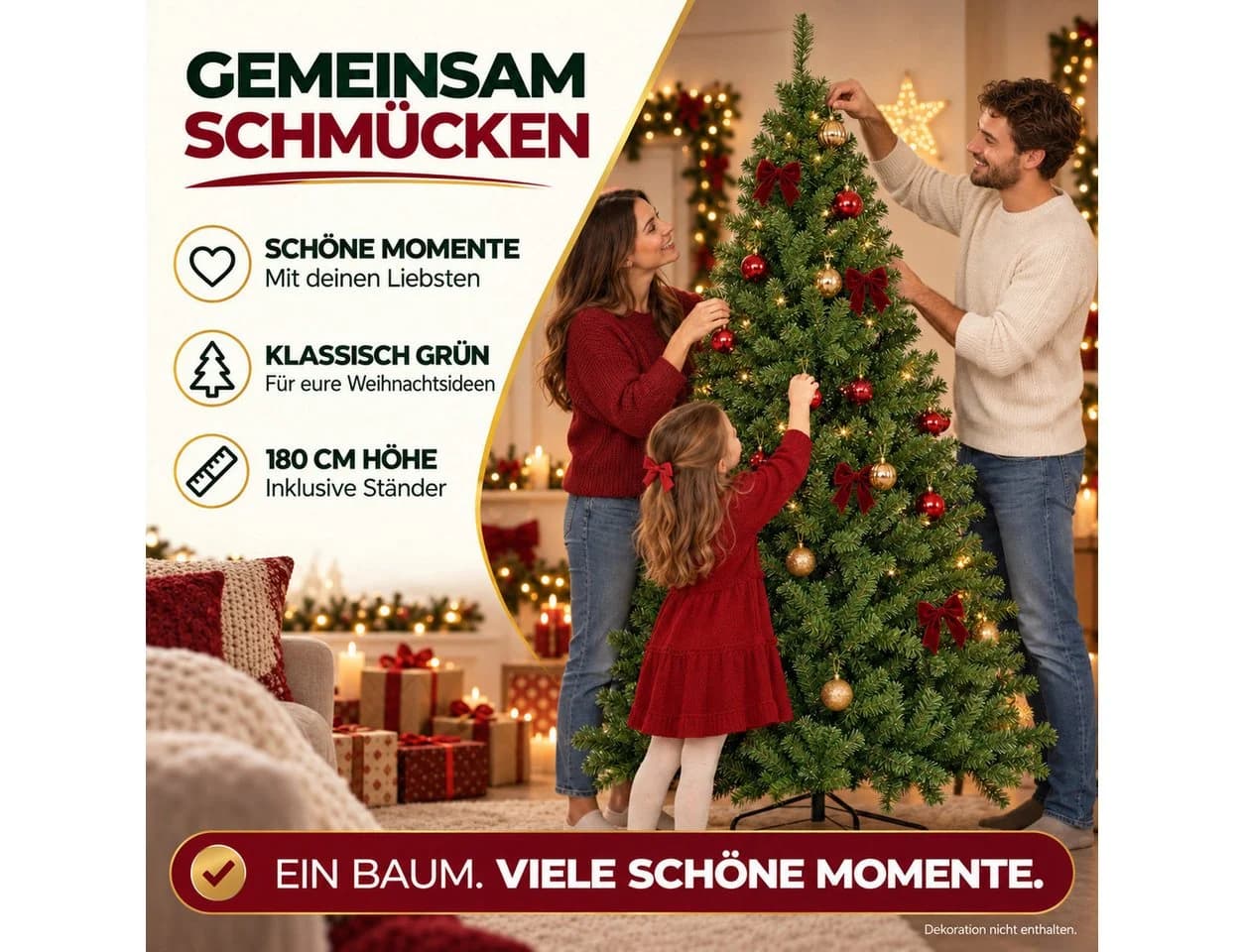 TK Gruppe Künstlicher Weihnachtsbaum 180 cm Naturgetreu - Bild 3