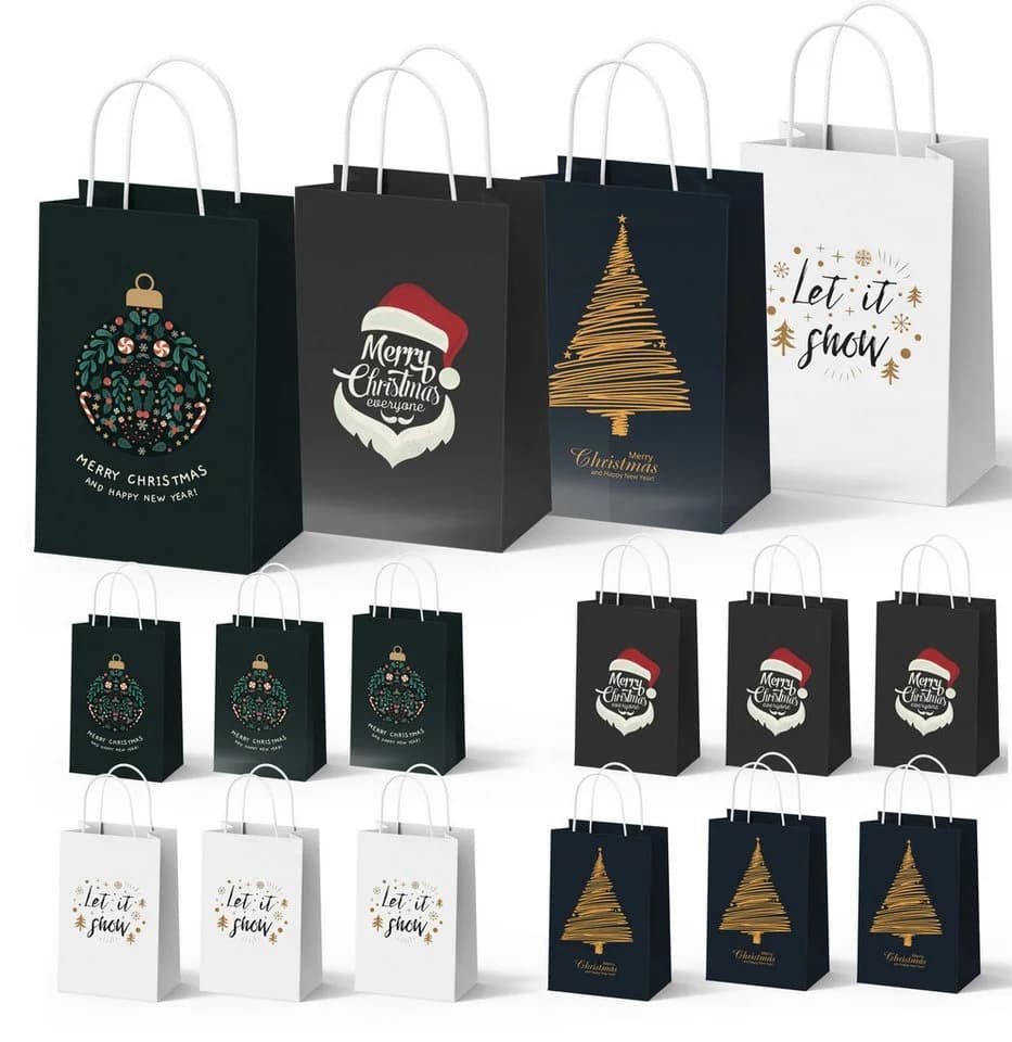MerryXmas Geschenktüten 12er Set XXL Reißfest - Bild 2