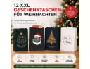happymas 12er Set XXL-Geschenktaschen Weihnachten Reißfest Bild 3
