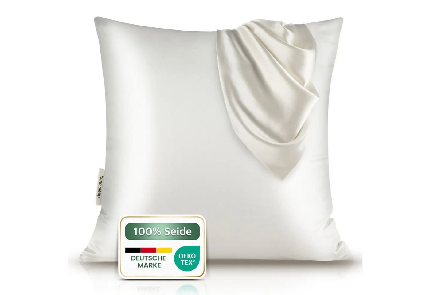 bene-sleep Kissenbezug 22 Momme Seide Weiß Anti-Aging - Bild 2