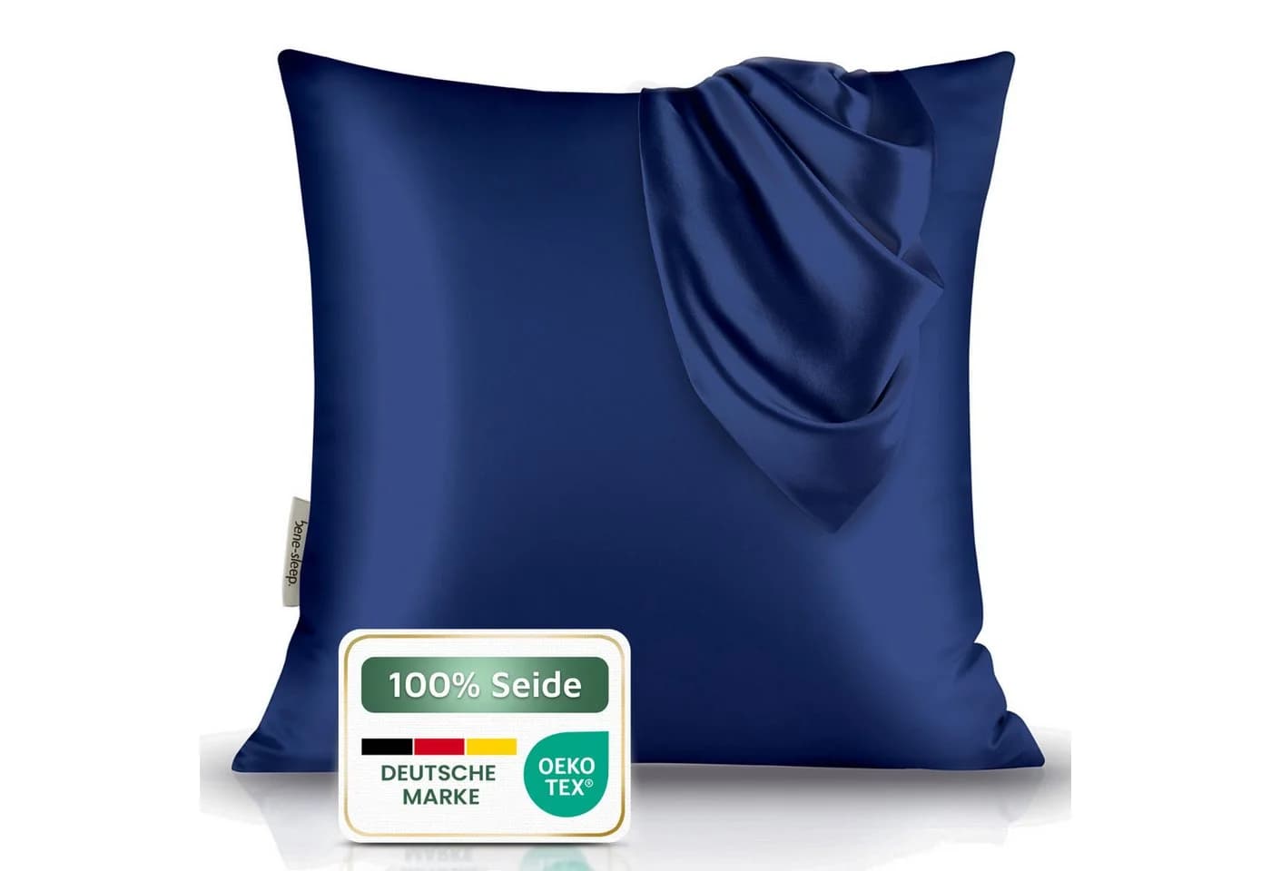 bene-sleep Kissenbezug 22 Momme Seide Dunkelblau Anti-Aging - Bild 2