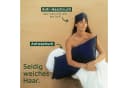 bene-sleep Kissenbezug 22 Momme Seide Dunkelblau Anti-Aging Bild 3