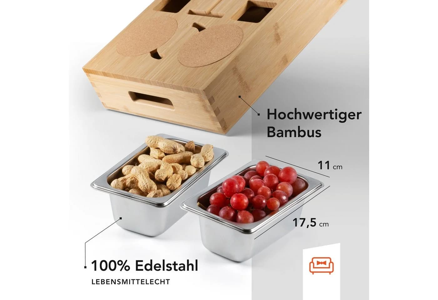 NewHabitat Couchbar Snackbox aus Bambus personalisierbar - Bild 3