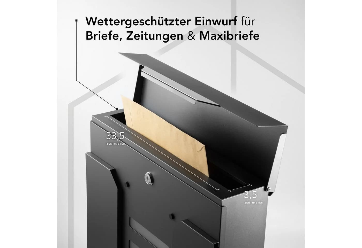 NewHabitat Wandbriefkasten Anthrazit Personalisierbar - Bild 4
