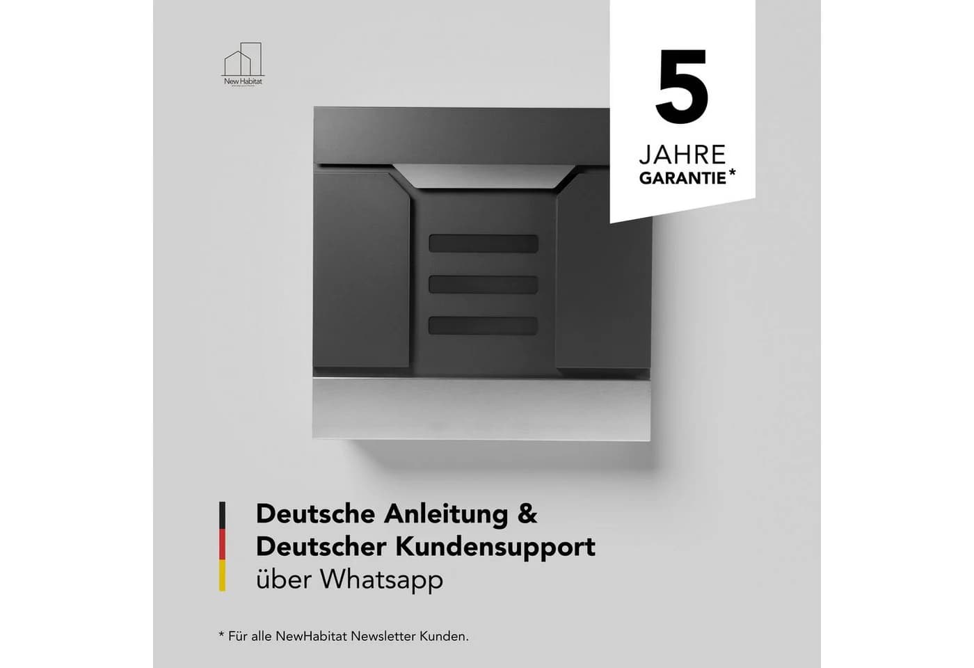 NewHabitat Wandbriefkasten Anthrazit Personalisierbar - Bild 5