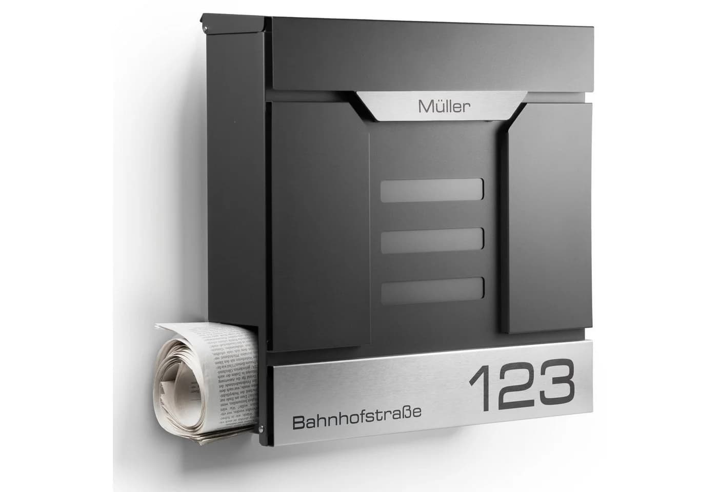 NewHabitat Wandbriefkasten Anthrazit Personalisierbar - Bild 2