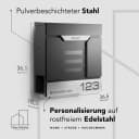 NewHabitat Wandbriefkasten Anthrazit Personalisierbar Bild 3
