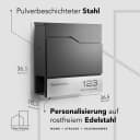 NewHabitat Wandbriefkasten Anthrazit Personalisierbar Tokio Bild 3