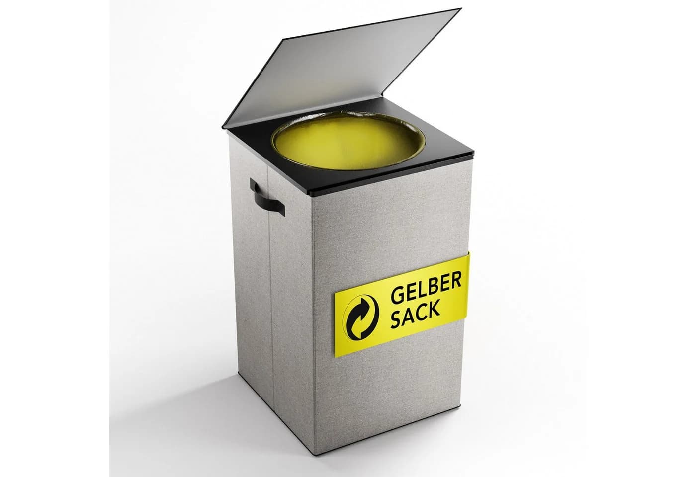 NewHabitat Müllsackständer 70L Grau mit Klappdeckel - Bild 2