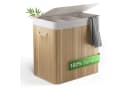 New Habitat Wäschekorb Bambus 3 Fächer 150L mit Deckel Bild 2