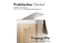 New Habitat Wäschekorb Bambus 3 Fächer 150L mit Deckel Bild 3