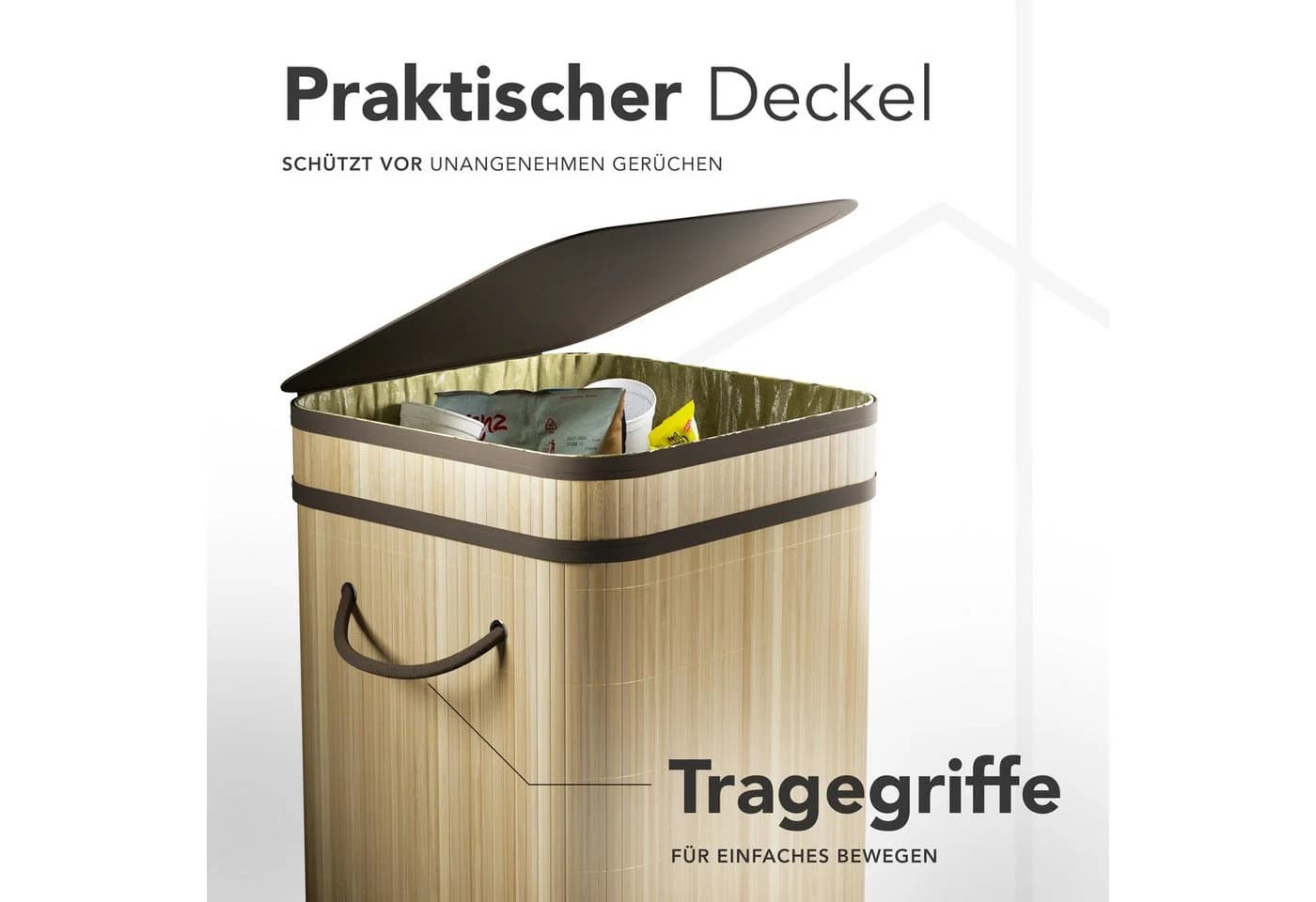 NewHabitat Müllsackständer Bambus 80L geruchsdicht - Bild 3
