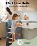 NewKids Lernturm höhenverstellbar Grau Stehhilfe Bild 1