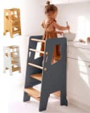 NewKids Lernturm höhenverstellbar Grau Stehhilfe Bild 2