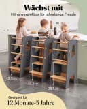 NewKids Lernturm höhenverstellbar Grau Stehhilfe Bild 5