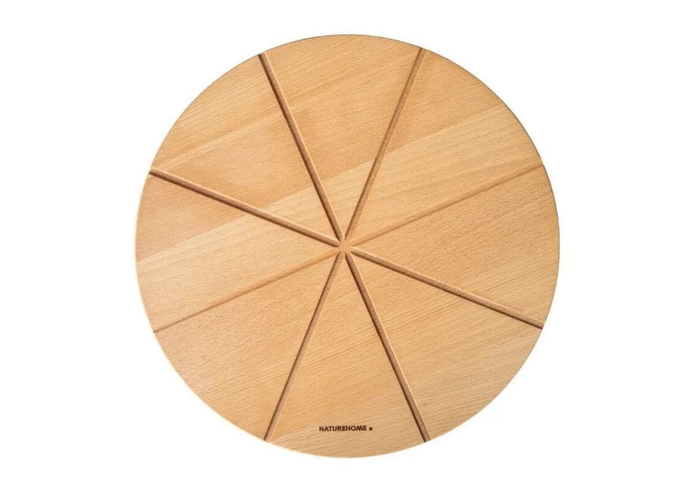 NATUREHOME Pizzateller rund 35 cm Buche massiv natürlich - Bild 2