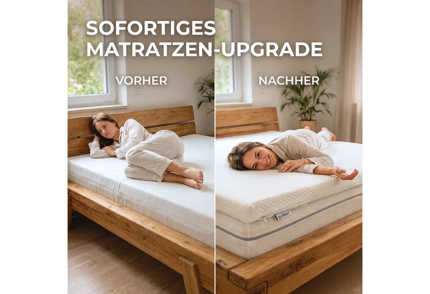 gurkler Matratzentopper Memory Foam 5 cm sehr weich 180x200 - Bild 4