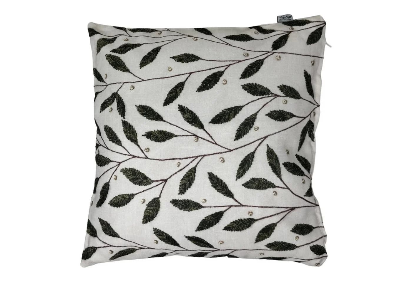 Jet-Line Dekokissen 2-er Set Oliven Blätter 40x40 cm