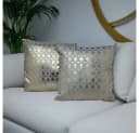 Jet-Line Dekokissen 2er Set Raute Gold 40x40 cm Bild 1