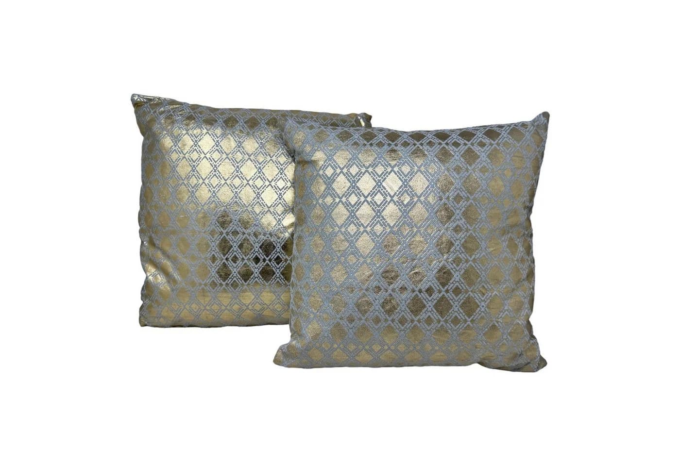 Jet-Line Dekokissen 2er Set Raute Gold 40x40 cm - Bild 2