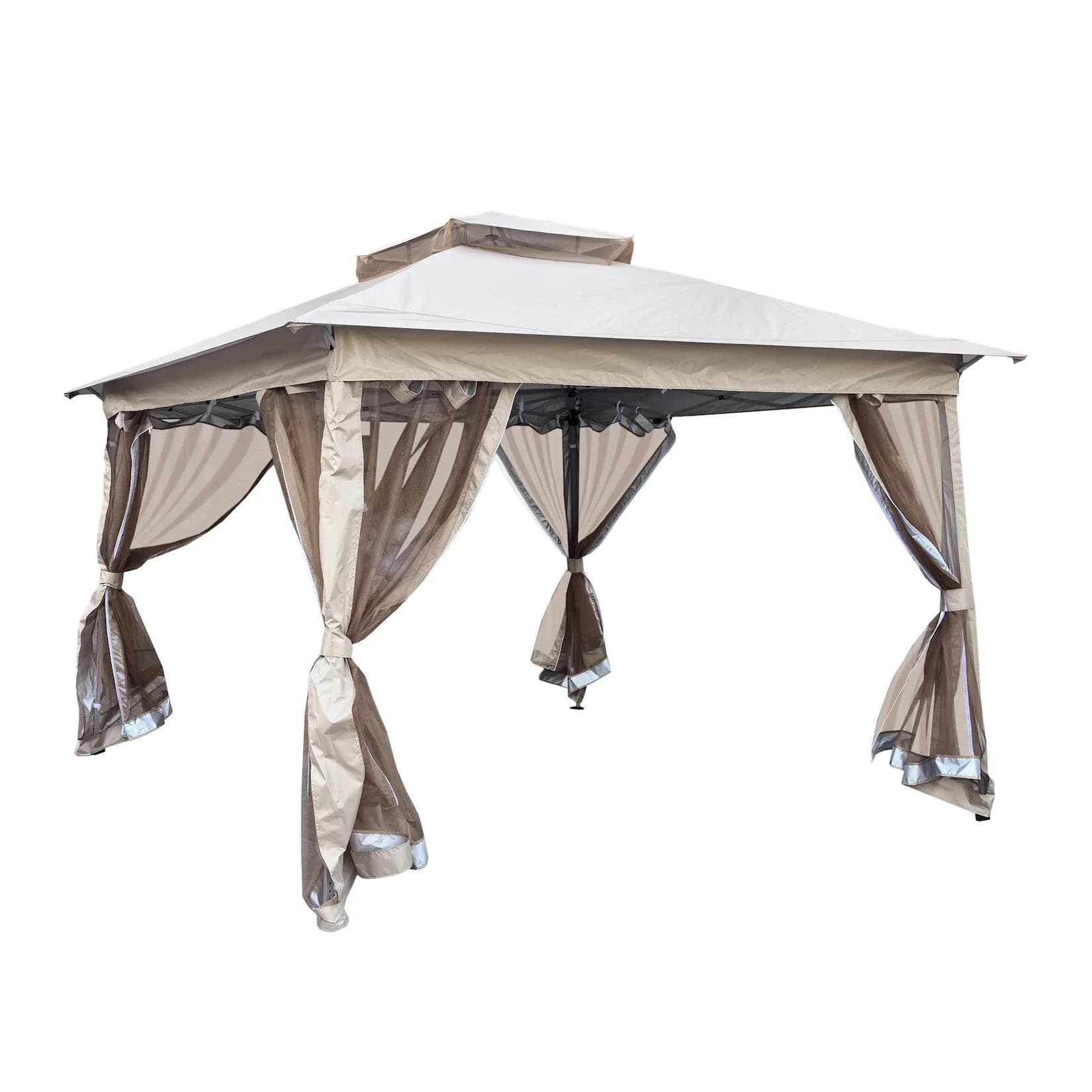 Jet-Line Gartenpavillon Kleopatra Beige Metall Faltbar
