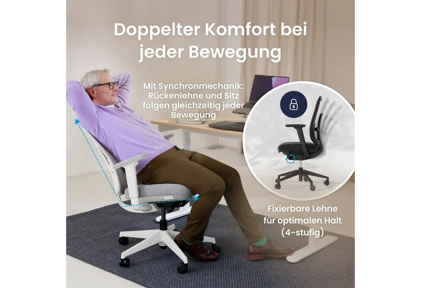 Ergotopia Bürostuhl PureBack Ergonomischer Schreibtischstuhl - Bild 5