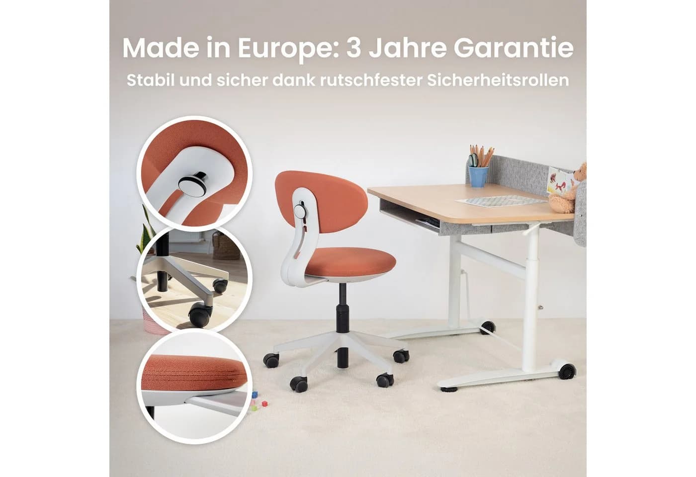 Ergotopia Kinderstuhl Ergonomischer Kinderschreibtischstuhl Weiß - Bild 4