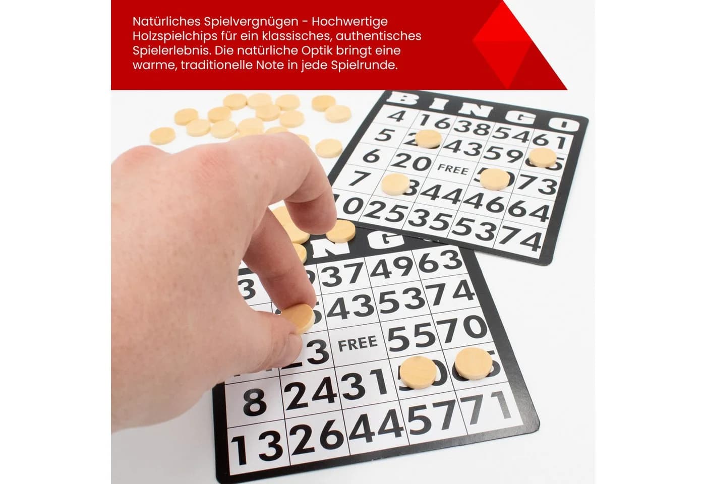 Kyto Bingo Holz Chips 150er Set - Natürliche Holzchips für Lernspiele - Bild 4