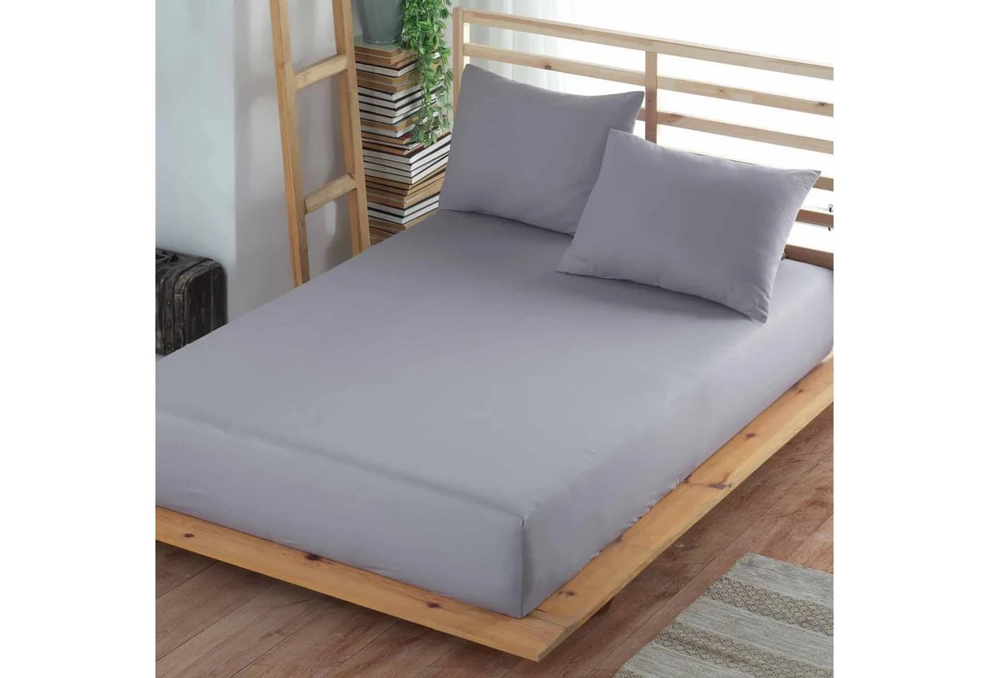 Nordic Schiller Spannbettlaken-Set Grau 100% Baumwolle Ranforce - Bild 2