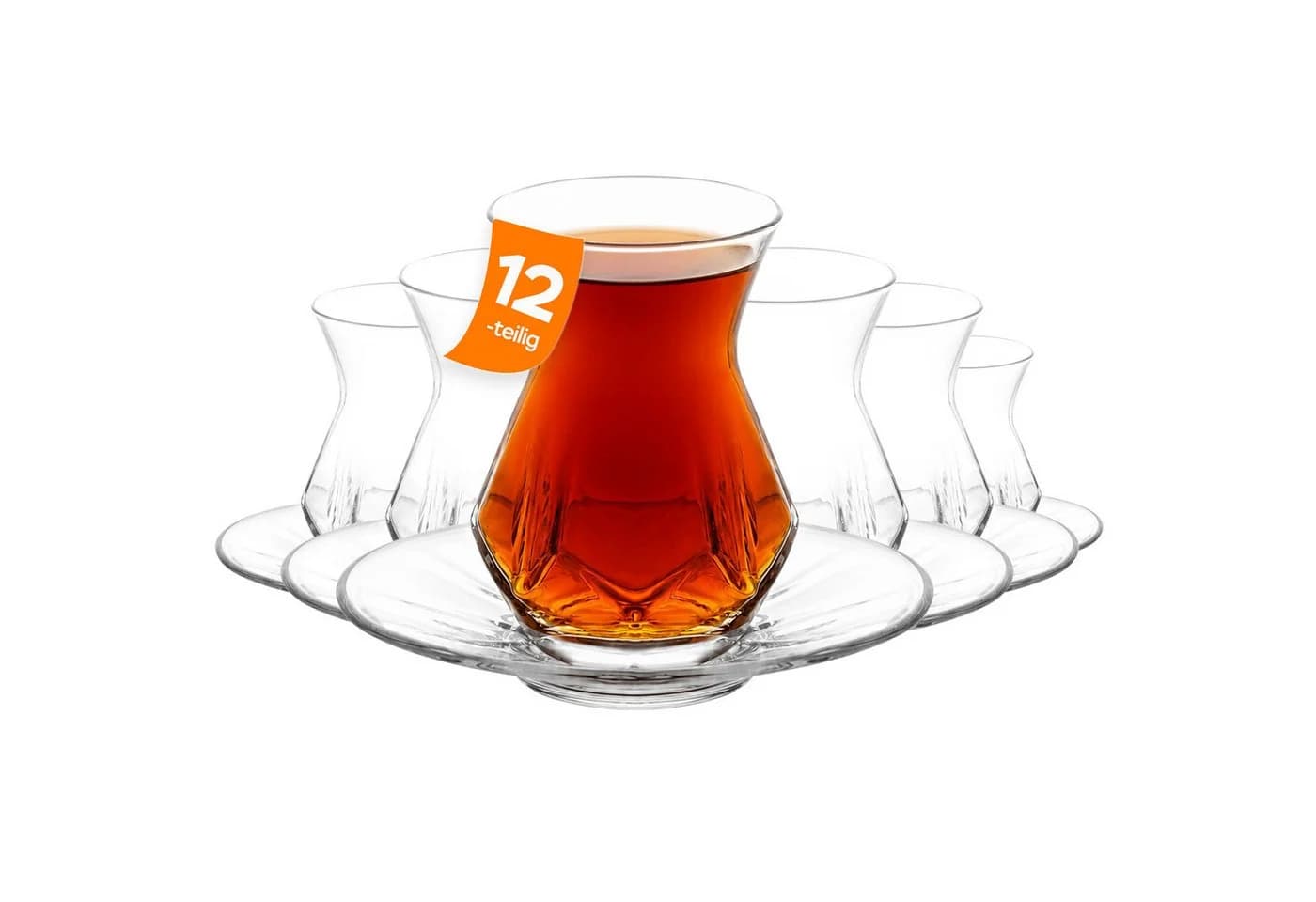 LAV Alya Teegläser-Set 12-tlg. mit Untertellern Glas Transparent - Bild 2