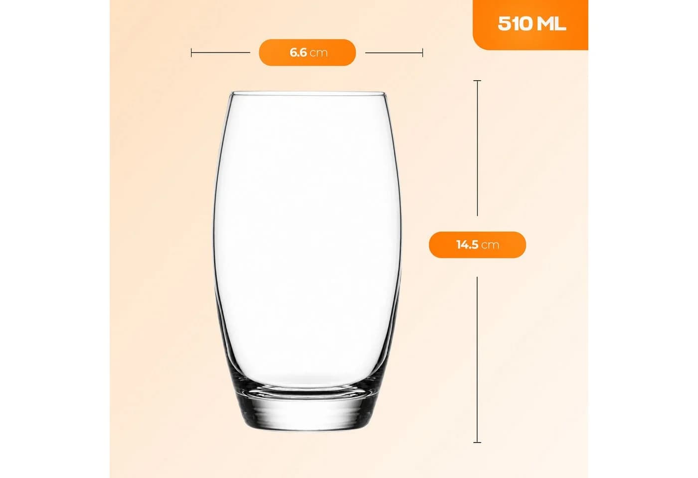 LAV Gläser-Set Empire Longdrinkglas 6-tlg. Glas Transparent