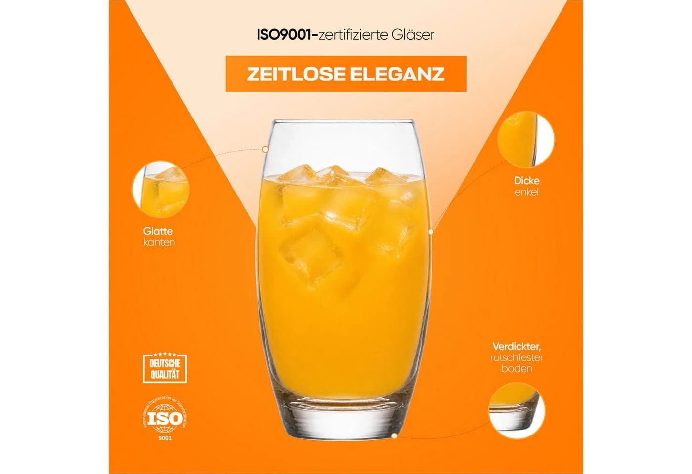LAV Gläser-Set Empire Longdrinkglas 6-tlg. Glas Transparent - Bild 5