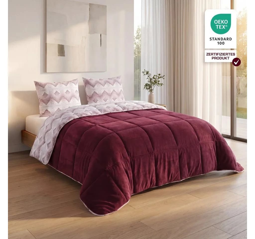 Nordic Schiller 4-Jahreszeitenbett Formeya Steppdecken-Set Rot - Bild 3