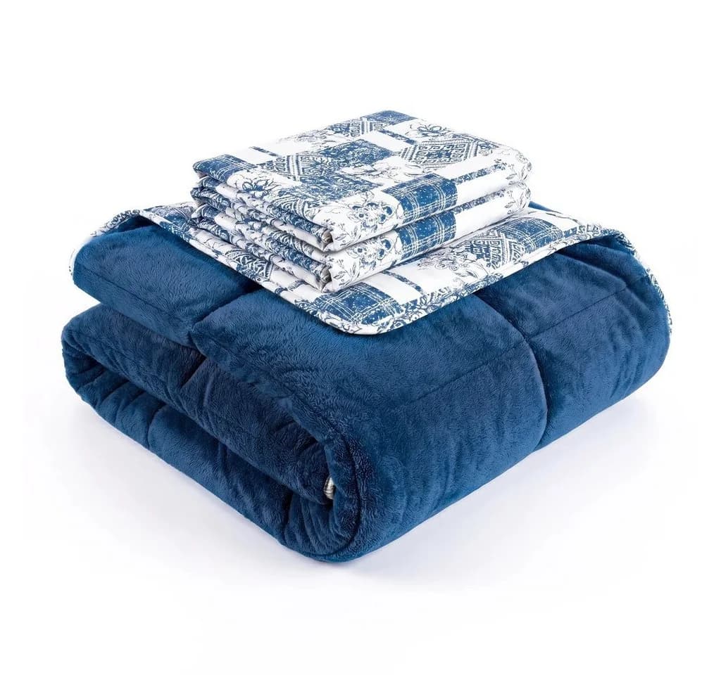 Nordic Schiller 4-Jahreszeitenbett Formeya Steppdecken-Set Blau - Bild 2