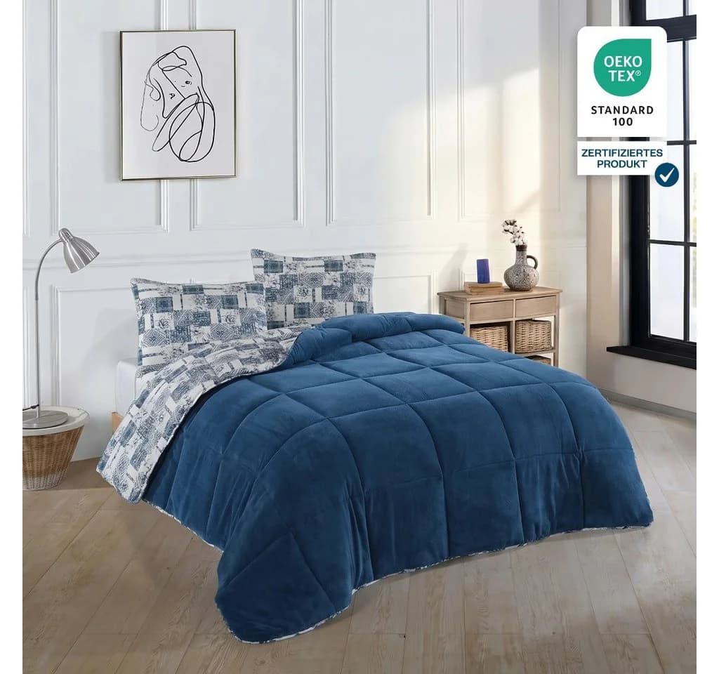 Nordic Schiller 4-Jahreszeitenbett Formeya Steppdecken-Set Blau - Bild 3