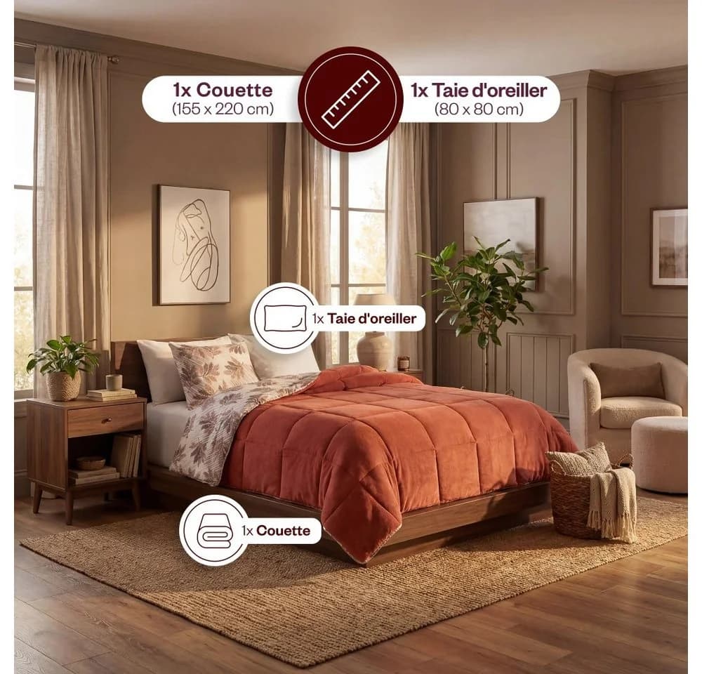 Nordic Schiller 4-Jahreszeitenbett Welsoft Doppelseitige Bettdecke, Füllung: 300 g/m² Original-Silikonfaser-Füllung - Bild 5