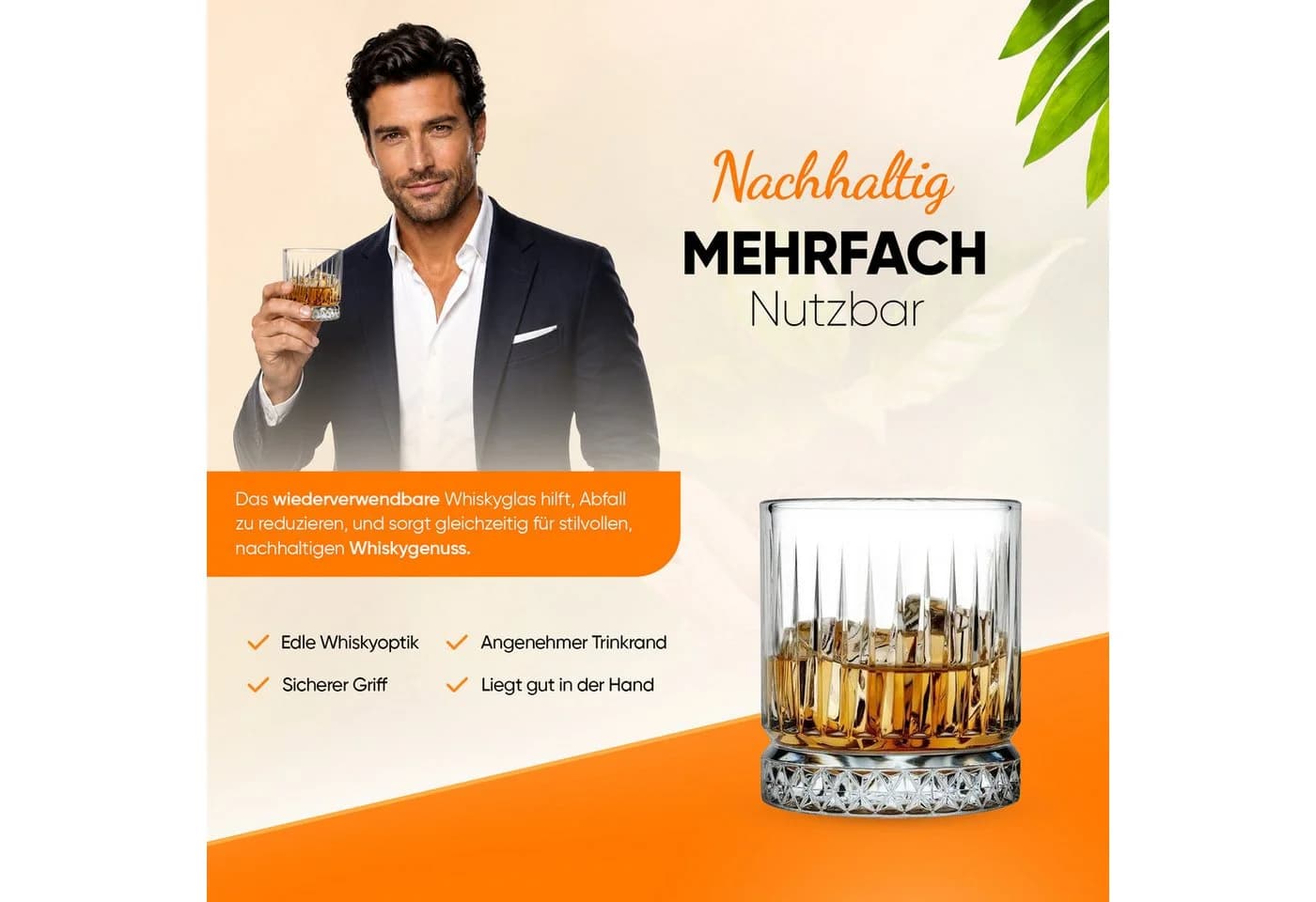 Pasabahce Elysia Whiskyglas-Set 6-tlg. Glas Transparent Art-Déco