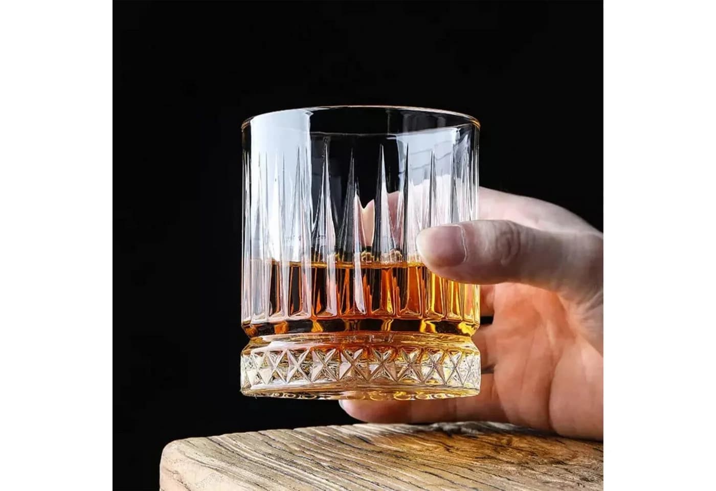 Pasabahce Elysia Whiskyglas-Set 6-tlg. Glas Transparent Art-Déco - Bild 5