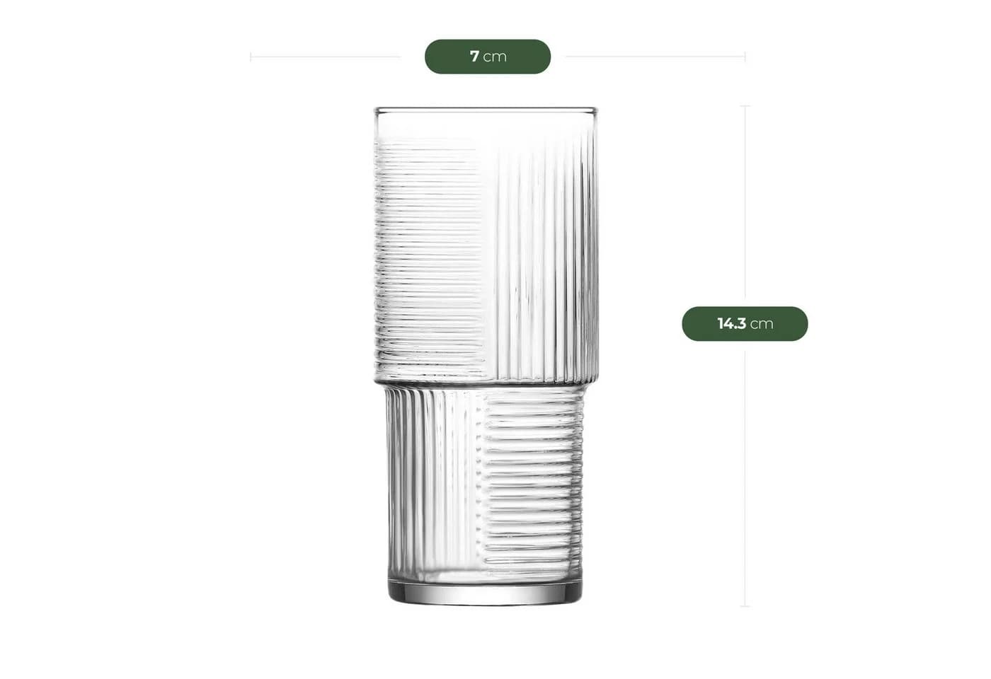 LAV Gläser-Set Helen 18-teilig Transparent Stapelbar - Bild 5