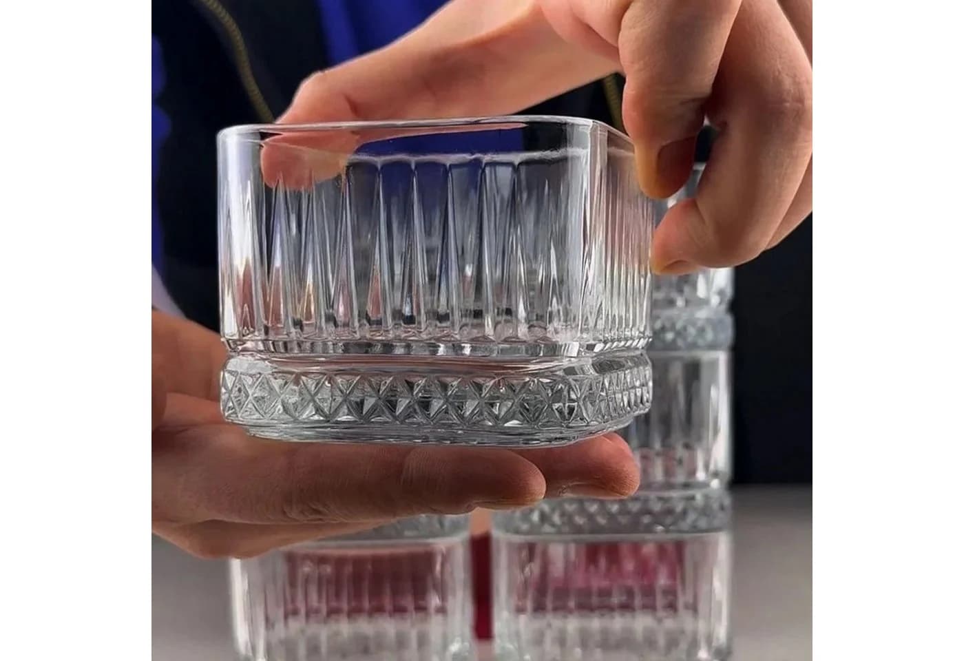 Pasabahce Elysia Stapelbare Quadratische Glasschale 235 ml 6er-Set Transparent