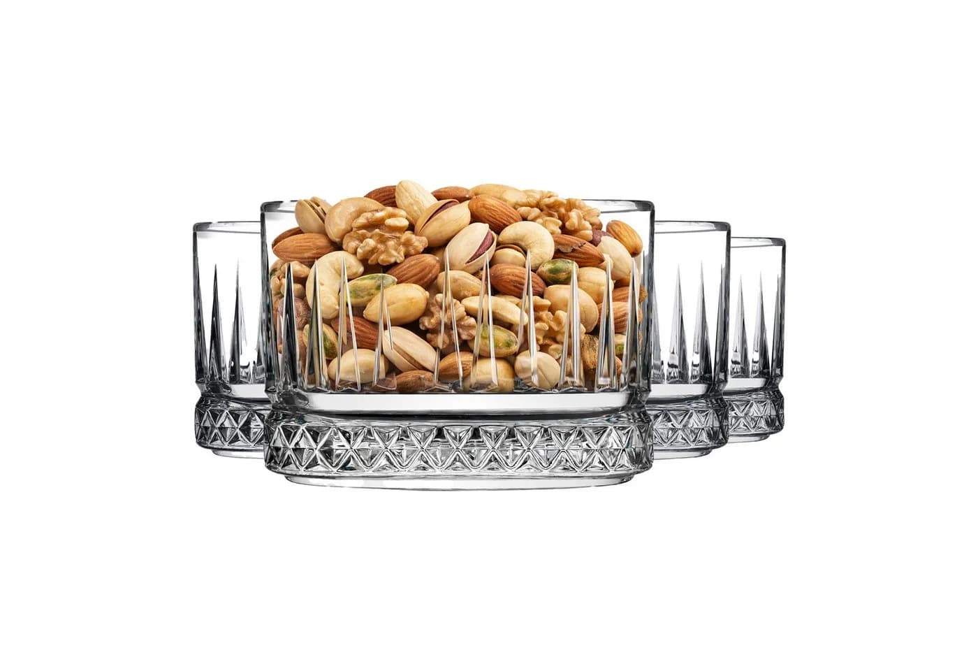 Pasabahce Elysia Stapelbare Quadratische Glasschale 235 ml 6er-Set Transparent - Bild 2