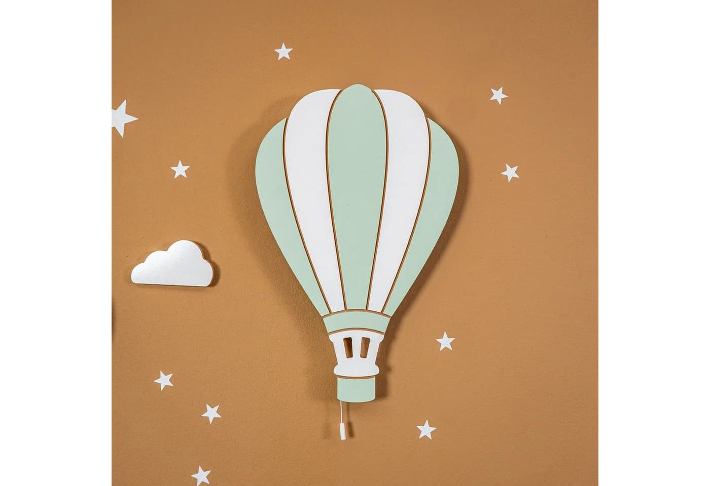 COZYCOLLECTIONS LED Wandleuchte Heißluftballon Grün Holz - Bild 2