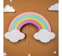 COZYCOLLECTIONS LED Wandleuchte Regenbogen Holz Warmweiß Bild 1