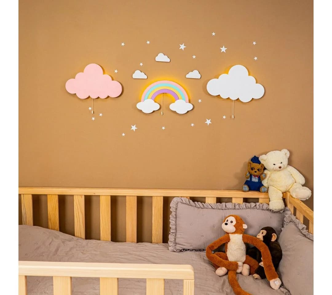 COZYCOLLECTIONS LED Wandleuchte Regenbogen Holz Warmweiß - Bild 2