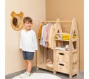 COZYCOLLECTIONS Kinderkleiderschrank Montessori 3-in-1 Naturholz Bild 1
