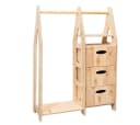 COZYCOLLECTIONS Kinderkleiderschrank Montessori 3-in-1 Naturholz Bild 2