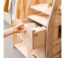 COZYCOLLECTIONS Kinderkleiderschrank Montessori 3-in-1 Naturholz Bild 3