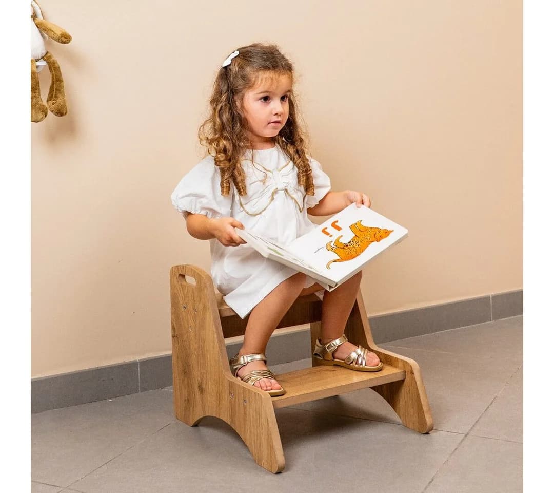 COZYCOLLECTIONS Tritthocker Montessori 2-stufig Naturholz - Bild 4